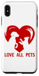 Coque pour iPhone XS Max T-shirt Love All Pets Animals Are Friends Too pour homme et femme