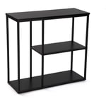 Versa - Console de style industriel dimensions (h x l x l) 75 x 30 x 80 cm, métal noir