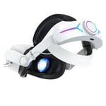 ®WHD© Casque VR Casque de Réalité Virtuelle Lunette VR 3D 110° Vision  8000mAh Autonomie 8H, Sangle réglable, Rétro-LED coloré-Blanc