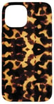 iPhone 15 Tortoise Shell Pattern Brown & Orange Exotic Turtle Shell Case