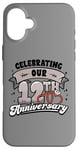 iPhone 16 Plus 12th Wedding Anniversary Celebrating 12 Years Matching Gift Case