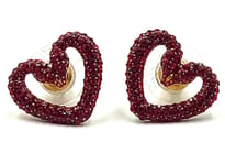 Swarovski Una Stud Earrings Heart Small Red Gold-Tone 5649005