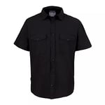 Craghoppers Mens Expert Kiwi Short Sleeved Shirt, Black, Size XL