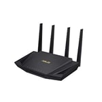 ASUS RT-AX58U V2 WIFI 6 AX3000 Dual-Band Extendable Mesh WiFi Router, with Mobile Tethering (Replacement of 4G 5G routers) AIMESH MU-MIMO Game Rangeboost Trend Aiprotection Pro security, Adaptive QoS