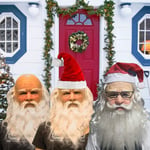 Mjuk Tomte Vuxen My Old Man Christmas Holiday Rolig Latex Mask Santa with glasses