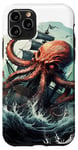 Coque pour iPhone 11 Pro Kraken's Fury Un bateau pirate géant « Kraken Good Time »