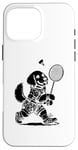 Coque pour iPhone 16 Pro Max Let's Play Badminton Player Shuttlecock Raquette