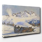 Big Box Art Hans Beat Wieland Swiss Landscape 2 Canvas Wall Art Print Ready to Hang Picture, 30 x 20 Inch (76 x 50 cm), Multi-Coloured