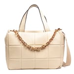 FIRENZE ARTEGIANI. Anzi Women's Tote Bag, Genuine Leather Sauvage Finish, 42 x 18 x 29 cm, Colour: Beige, beige, Utility