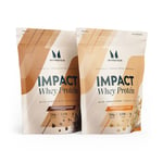 Impact Whey Protein – Twin Pack - Vanilla Honeycomb with Crunchy Biscuit Pieces - Chocolate Caramel with Crunchy Biscuit Pieces