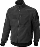 ACE Schakal Veste Polaire - Pull Tactique avec Fermeture Autoagrippante - pour Airsoft, Paintball, Trekking & Outdoor - Noir - XL