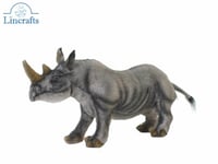 Black Rhino 5247 Plush Soft Toy by Hansa Creation Sold by Lincrafts UK Est 1993