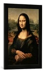 Kunst für Alle 'Encadré Image de Leonardo da Vinci Mona Lisa, c.1503–6, d'art dans Le Cadre de Haute qualité Photos Fait Main, 40 x 60 cm, Noir Mat