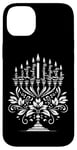 Coque pour iPhone 14 Plus Menorah Floral Juive Prière Hanoukka Lumière