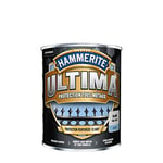 Hammerite Ultima - Peinture Acrylique Tous Métaux - 3 en 1 : Antirouille, Direct sur Rouille et Sans Sous-couche - Brillant Blanc 2,5 L