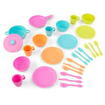 KidKraft Ensemble Batterie de Cuisine Neon 27 pièces pour Cuisine Enfant, Ustensiles de Cuisine Jouet, Accessoire pour Dinette, Jouet Enfant dès 3 Ans, 63319