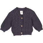 Müsli by Green Cotton Knit Cable Cardigan Baby, Pull Cardigan Bébés garçons, Mystery Blue,