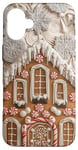 iPhone 16 Plus Cute Christmas Gingerbread House Snowflakes Holiday Xmas Case