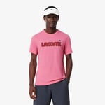 Lacoste T-shirt Sport coton Ultra Dry siglé Taille L Rose/bordeaux/rouge