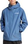 adidas Terrex Multi 2.5L Rain.RDY Mens Walking Jacket Blue Waterproof Coat