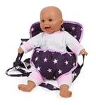 Bayer Chic 2000 782 71 Sangle de Transport pour poupée de bébé - Accessoire de poupée - Motif étoiles - Violet