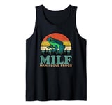 Man I Love Frogs-M.I.L.F.-Funny Saying Frog-Amphibian Lovers Tank Top