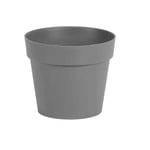 EDA - Pot rond Toscane - 20x17cm - 3L - Gris Béton plastiques