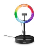 Hama LED RGB ring light "SpotLight FoldUp RGB 102 ", smartphone set, foldable