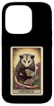 Coque pour iPhone 14 Pro Esthetic Cottagecore The Opossum Possum Jeu de cartes Tarot