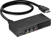 Convertisseur Péritel Vers HDMI, RCA Vers HDMI, Commutateur HDMI 3 En 1, Adaptat