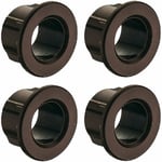 4x Douille de guidage en plastique marron ø 22mm profondeur 10mm pour bouton tournant Caravane pour serrures à appliquer Push Lock Serrure Verrou