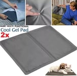 2 X  GEL PAD MAGIC COOL COOLING PILLOW COOLING MAT LAPTOP  YOGA PET BED SOFA