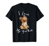 I Love My Yorkie Gift For Yorkshire Terrier Lovers T-Shirt