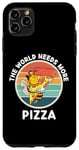 iPhone 11 Pro Max Retro Bee The World Needs More Pizza Retro Pizza Lover Case