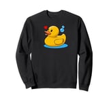 Cute Yellow Rubber Ducky Little Bath Toy Duck Sweatshirt