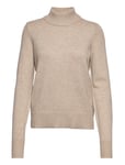 Viril Crewneck L/S Knit Top - Tops Knitwear Jumpers Beige Vila