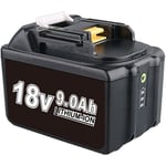 18V 9.0Ah Li-ION Batterie pour Makita BL1850B BL1860B BL1860 BL1850 BL1830 BL1840B BL1845 BL1835 BL1815 LXT-400 avec LED Indicateur Batterie à Outils