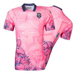 NMLB Jersey de Rugby à Home Paris - Jerseys de Football pour Hommes 2021 Nouveaux Fans à Manches Courtes Sweathirt XXXXL