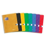 Oxford Cahier easyBook KRAFT - couverture carte reliure piqûre 96 p Seyès format 17x22cm Coloris assortis