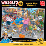 Pussel - Wasgij Original 46 Middle Aisle Madness! 1000 bitar