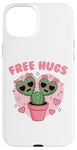 Coque pour iPhone 15 Plus Free Hugs Cute Cactus Valentine Femmes Adolescentes Dessin animé drôle