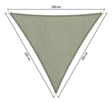 Shadow Comfort Ombre Voile écran Solaire perméable à l'eau HDPE auvent de Jardin pour Jardin extérieur Terrasse UV Bloc - Triangle 2x2m - Moonstone Green