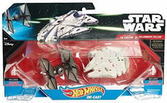 Hot Wheels Star Wars The Force Awakens Tie Fighter Vs.Millennium Falcon 2-Pack