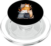 Tour de chat mignonne à empiler pour un amoureux des chats PopSockets PopGrip pour MagSafe