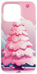 Coque pour iPhone 15 Pro Max Mini sapin de Noël rose || petit sapin de Noël rose