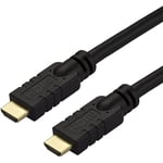 StarTech.com 30ft (10m) HDMI 2.0 Cable - 4K 60Hz Active HDMI Cable - CL2 Rated for In Wall Installation - Long Durable High Speed UHD HDMI Cable - HDR, 18Gbps - Male to Male Cord - Black (HD2MM10MA)