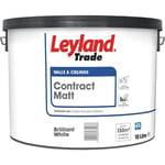 Leyland Trade Contract 10Ltr Brilliant White Matt Emulsion Paint (33680)