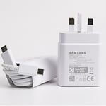 45W Super Fast Charger Plug & USB C Cable Samsung S24 S24 Ultra S23 FE S22 S21