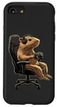 Coque pour iPhone SE (2020) / 7 / 8 Capybara Gamer Casque de jeu vidéo pour adolescents et joueurs de jeux