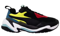 Puma Thunder Spectra Mens Black Leather Textile Lace Up Trainers 367516 01 - Size UK 3.5